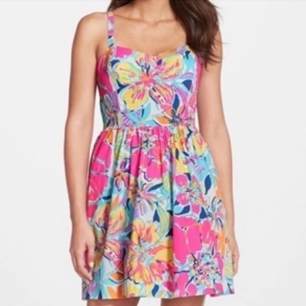 Lilly Pulitzer Women’s Christine Sundress Besame Mucho‎ Fit & Flare Dress Size 2